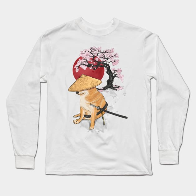 meme cheems Long Sleeve T-Shirt by PaperHead